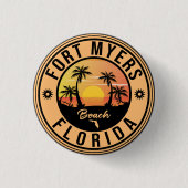 Fort Myers Beach Retro - Florida Retro Souvenir Button (Vorderseite)