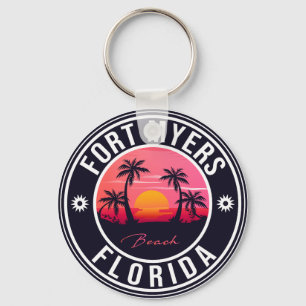 Fort Myers Beach Retro - Florida Souvenirs Keychai Schlüsselanhänger