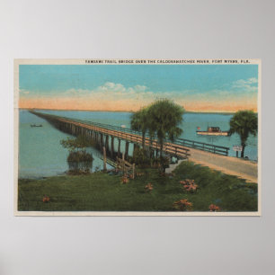 Fort Myers, Florida - Ansicht von Tamiami Spur Poster