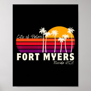 Fort Myers Florida City Of Palms Urlaub Reise S Poster