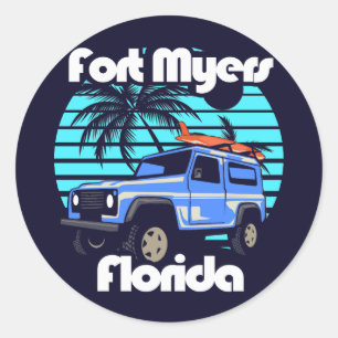 Fort Myers Florida Runder Aufkleber