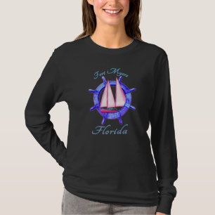 Fort Myers Florida Sailboat Segel Vacation Nauti T-Shirt