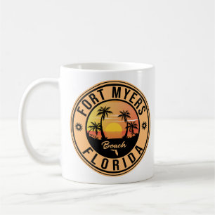 Fort Myers Florida Strand - Retro-Vintage-Souvenir Kaffeetasse