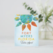 Fort Myers Florida Sunshine Postkarte (Stehend Vorderseite)