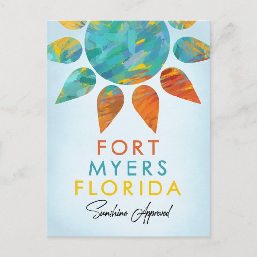Fort Myers Florida Sunshine Postkarte (Vorderseite)