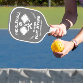 Fort Myers Florida US Grau und Weiß Custom Pickleball Schläger