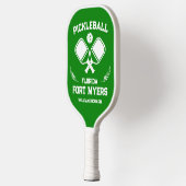 Fort Myers Florida US Green und White Custom Pickleball Schläger (Links)