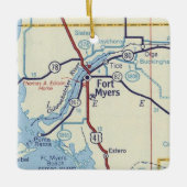 Fort Myers Florida Vintage Keramikornament (Vorderseite)