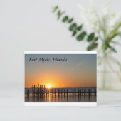 Fort Myers, Florida, wunderschöner orangefarbener  Postkarte (Stehend Vorderseite)