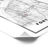 Fort Myers Map Fotodruck (Ecke)