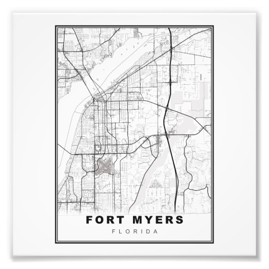 Fort Myers Map Fotodruck (Vorne)