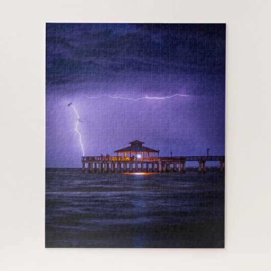 Fort Myers Pier Lightning Puzzle (Vertikal)