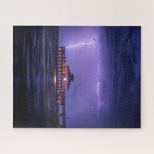 Fort Myers Pier Lightning Puzzle (Horizontal)