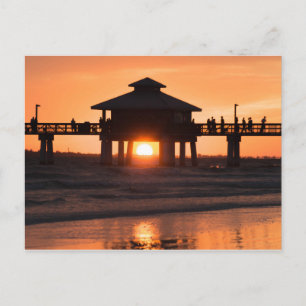 Fort Myers Pier Sunset Postkarte