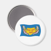 Fort Peck Assiniboine Flag Magnet (Vorderseite/Rückseite)