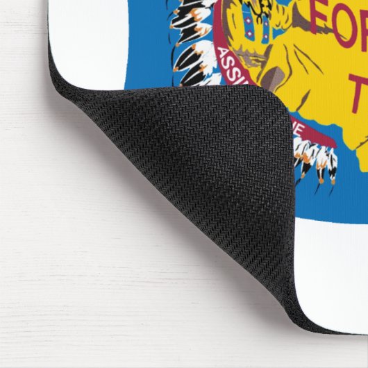Fort Peck Assiniboine Flag Mousepad (Ecke)