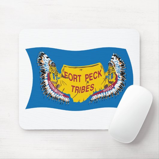 Fort Peck Assiniboine Flag Mousepad (Mit Mouse)