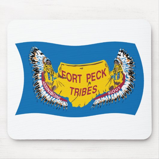 Fort Peck Assiniboine Flag Mousepad (Vorne)
