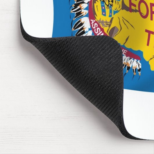 Fort Peck Assiniboine Flag Mousepad (Ecke)