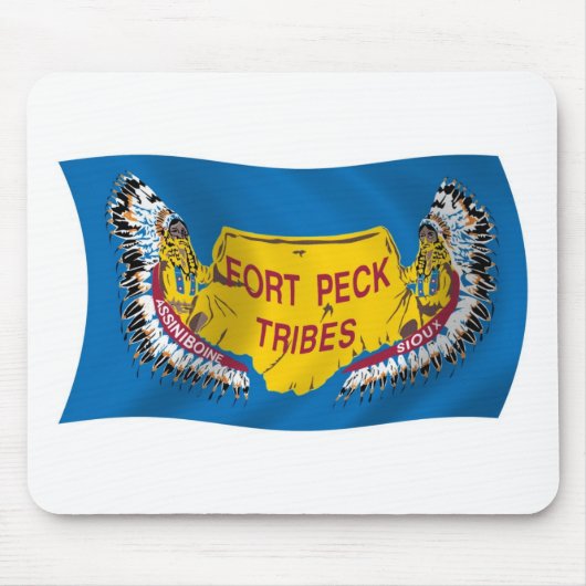 Fort Peck Assiniboine Flag Mousepad (Vorne)