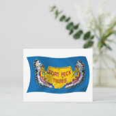 Fort Peck Assiniboine Flag Postcard Postkarte (Stehend Vorderseite)