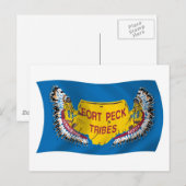 Fort Peck Assiniboine Flag Postcard Postkarte (Vorne/Hinten)
