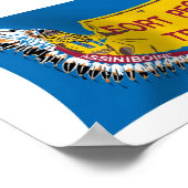 Fort Peck Assiniboine Flag Poster Print (Ecke)