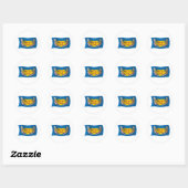 Fort Peck Assiniboine Flag Sticker (Blatt)