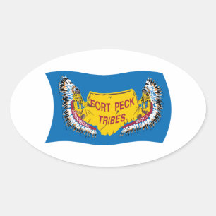 Fort Peck Assiniboine Flag Sticker