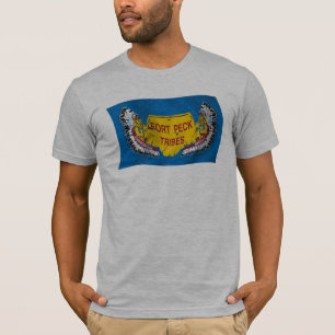 Fort Peck Assiniboine Hemd mit Flagge T-Shirt