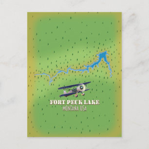 Fort Peck Lake Montana USA Karte