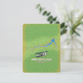 Fort Peck Lake Montana USA Karte (Stehend Vorderseite)