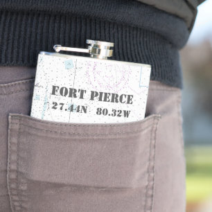 Fort Pierce FL Breitenlängendiagramm Flachmann