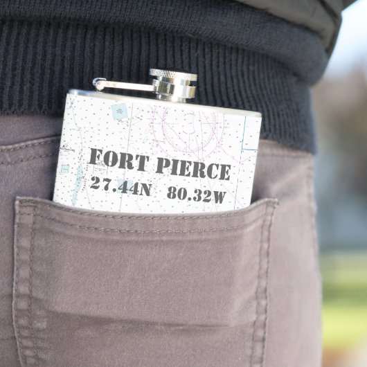 Fort Pierce FL Breitenlängendiagramm Flachmann (Beispiel)