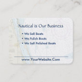 Fort Pierce FL Nautical Chart Clean Fresh Blue Tan Visitenkarte (Vorderseite)