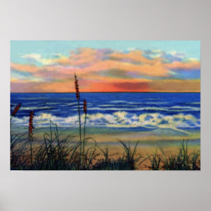 Fort Pierce Florida Beach bei Sunrise Poster