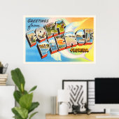 Fort Pierce Florida FL Old Vintage Travel Souvenir Poster (Heimbüro)