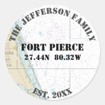 Fort Pierce Florida Nautical Umschlag Aufklebers