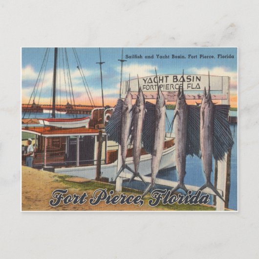 Fort Pierce Florida Postkarte (Vorderseite)
