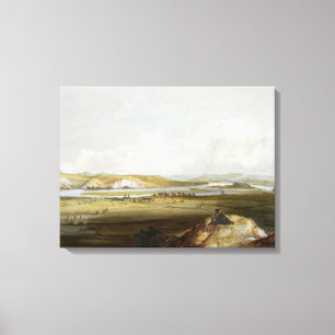 Fort Pierre auf dem Missouri, überziehen 10 vom Leinwanddruck