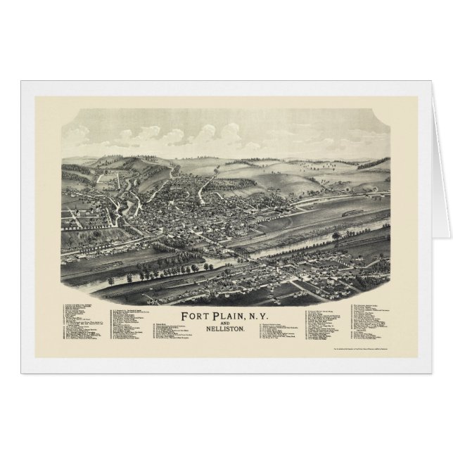 Fort Plain & Nelliston, NY Panorama-Mappe - 1891 (Vorderseite (Horizontal))