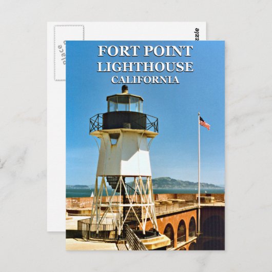 Fort Point Lighthouse, California Postcard Postkarte (Vorne/Hinten)