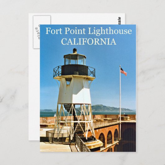 Fort Point Lighthouse, California Postcard Postkarte (Vorne/Hinten)