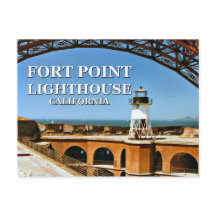 Fort Point Lighthouse, California Postcard