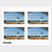 Fort Point Lighthouse, California Stickers (Blatt)