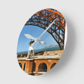 Fort Point Lighthouse, California Wall Clock Runde Wanduhr (Winkel)