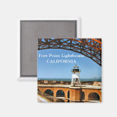 Fort Point Lighthouse, Kalifornien Magnet (Vorderseite/Rückseite)