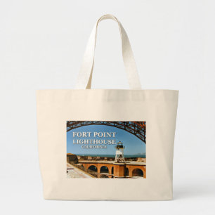 Fort Point Lighthouse, Kalifornien Tote Bag Jumbo Stoffbeutel