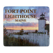 Fort Point Lighthouse, Maine Cutting Board Schneidebrett (Vorderseite)