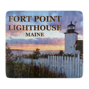 Fort Point Lighthouse, Maine Cutting Board Schneidebrett